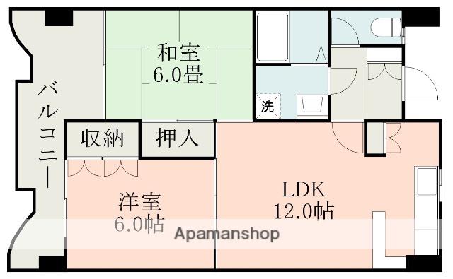 コートハイムPAL(2LDK/3階)の間取り写真