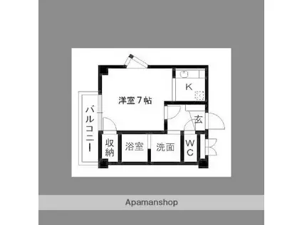 フォーエス保田窪(1K/4階)の間取り写真