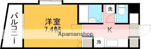 アビタシオン保田窪(1K/5階)の間取り写真