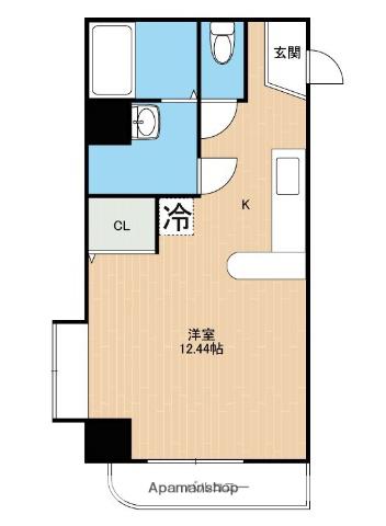SERES長嶺(ワンルーム/4階)の間取り写真