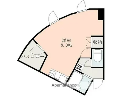 クロノス18三軒町(ワンルーム/9階)の間取り写真