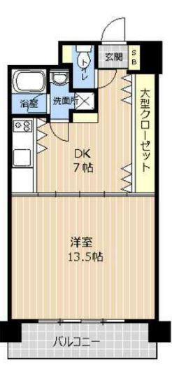 プレシャスアパートメント(1DK/3階)の間取り写真
