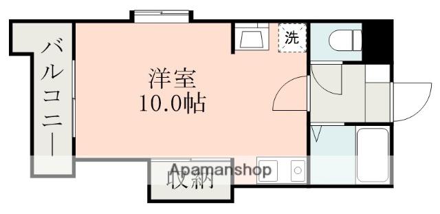 インターコーポ御領(ワンルーム/4階)の間取り写真