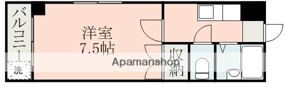 第一渡鹿ハイツ(1K/3階)の間取り写真