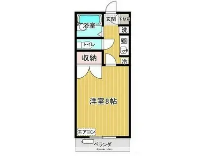 ファースト池田(1K/4階)の間取り写真