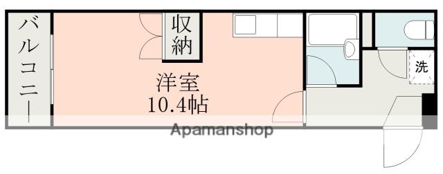 メイン熊大北(ワンルーム/1階)の間取り写真