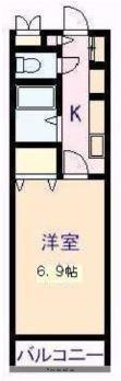 コート新屋敷(1K/5階)の間取り写真