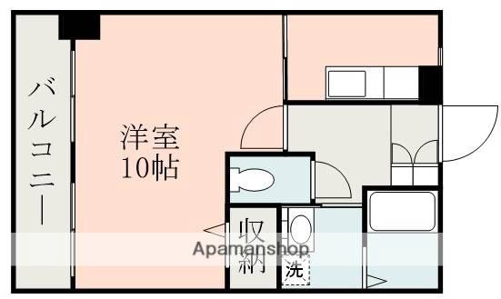 NICEマンションST九品寺(ワンルーム/2階)の間取り写真
