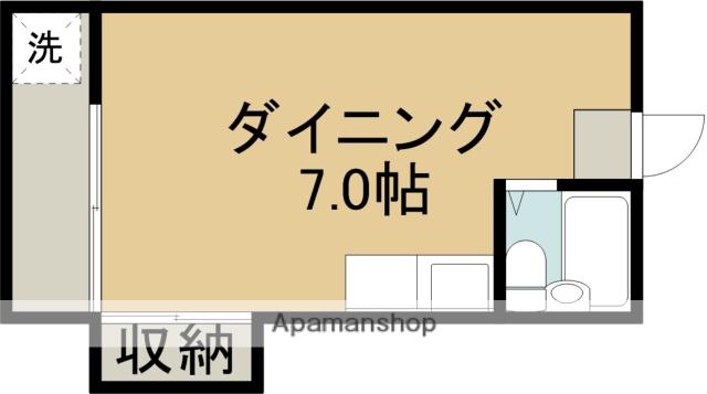 オレンジフローラⅡ(ワンルーム/2階)の間取り写真