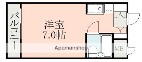 ロマネスク水前寺(ワンルーム/7階)の間取り写真