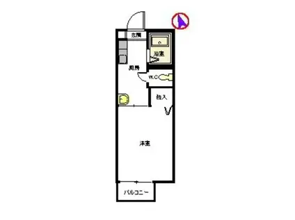 レジェンドコート(1K/2階)の間取り写真