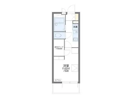 レオパレスひご坪井(1K/2階)の間取り写真