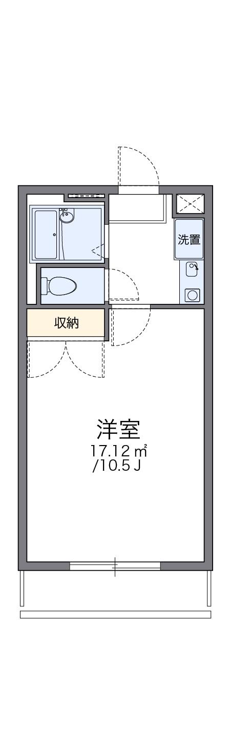 レオパレスSUNROMAN琴平(1K/1階)の間取り写真