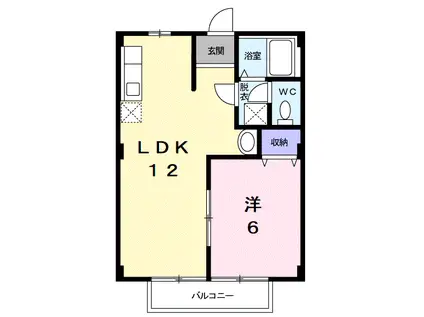 コーポ長嶺(1LDK/1階)の間取り写真