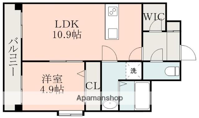 クレアグランツ(1LDK/9階)の間取り写真