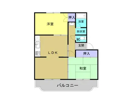 ハイムプレジデント(2LDK/3階)の間取り写真