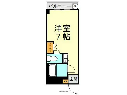 コスモ館(ワンルーム/3階)の間取り写真