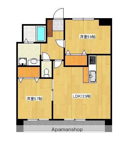 クロノス34田井島Ⅱ(2LDK/11階)の間取り写真