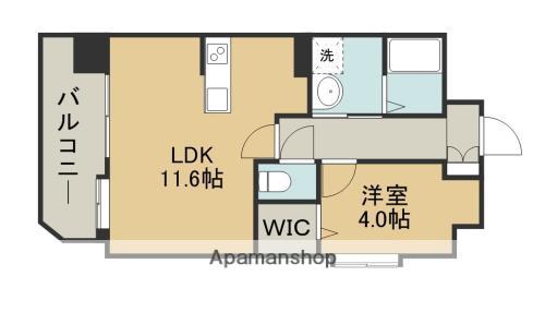クレール・ドゥ・リュンヌ(1LDK/10階)の間取り写真