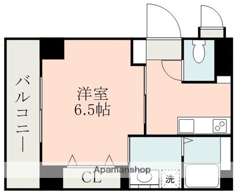 PUPPYS新屋敷(1K/6階)の間取り写真