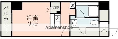 FLAT 熊本(ワンルーム/11階)の間取り写真