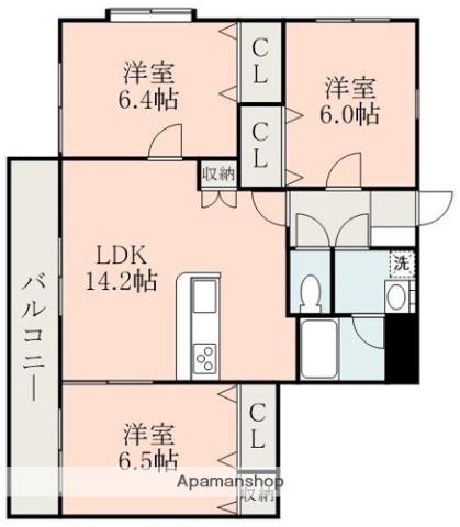 REMY(3LDK/2階)の間取り写真