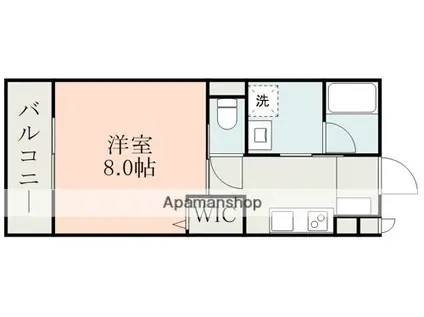 カサグランデ県立大学前(1K/2階)の間取り写真