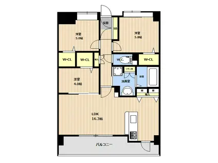 LIBTH菊陽(3LDK/6階)の間取り写真