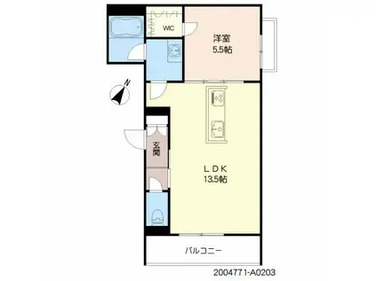 べレオ水前寺(1LDK/2階)の間取り写真