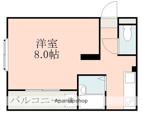 アークアベニュ黒髪(ワンルーム/1階)の間取り写真