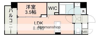 ELGRAND菊陽Ⅰ(1LDK/8階)の間取り写真