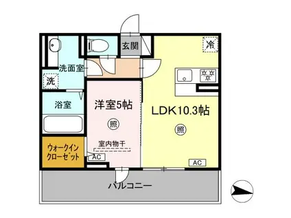 コートドール7(1LDK/3階)の間取り写真