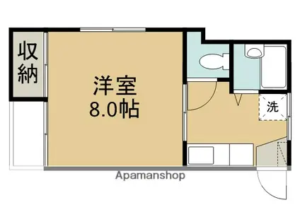中橋ビル(1K/4階)の間取り写真