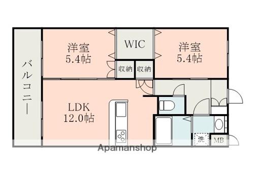 ジェネシス京町台(2LDK/3階)の間取り写真