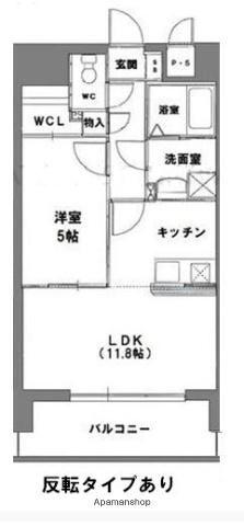アンクレージュ八王寺(1LDK/9階)の間取り写真