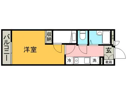 レオパレスひご坪井(1K/1階)の間取り写真