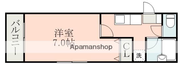 アルミザールⅠ(1K/2階)の間取り写真
