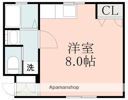 ドリームさくら(ワンルーム/1階)の間取り写真