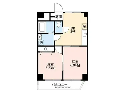 SERES長嶺(2LDK/3階)の間取り写真