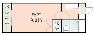 プラネ本山(1K/4階)の間取り写真