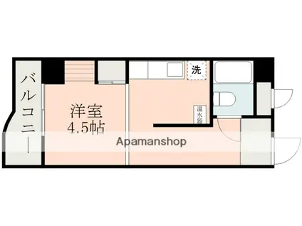 ハイムサンシャイン B棟(ワンルーム/5階)の間取り写真