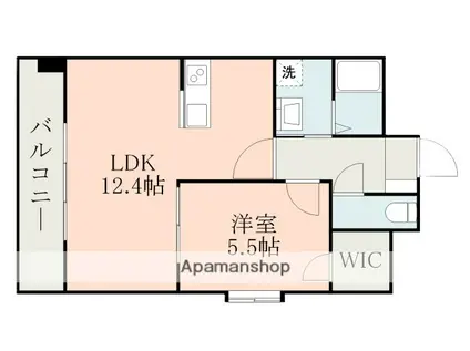 白山ヒルズ(1LDK/6階)の間取り写真