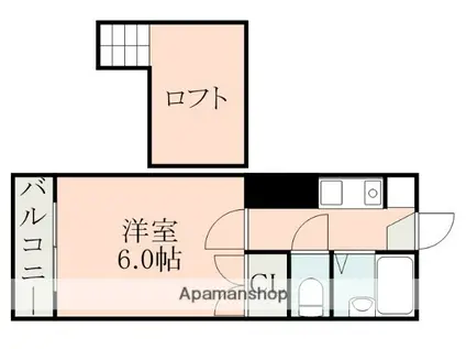 PICASSO水前寺(1K/2階)の間取り写真