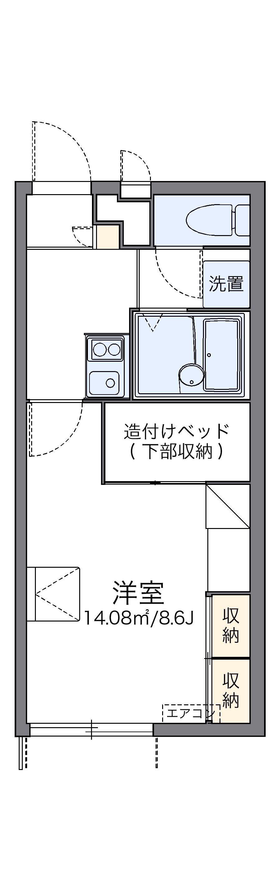 レオパレス長嶺東NO 2(1K/1階)の間取り写真