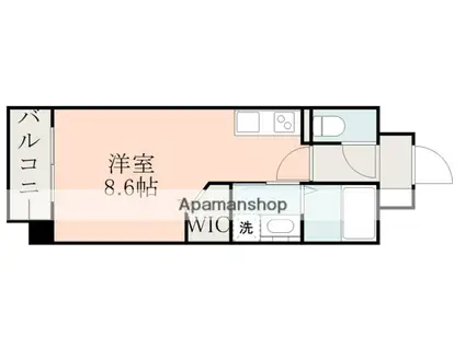 レオファミーユ世安(ワンルーム/8階)の間取り写真