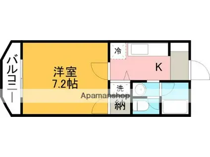 ラフォーレ27番館(1K/5階)の間取り写真