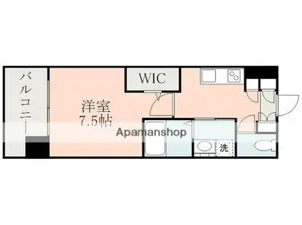 PRELUDE新町(1K/11階)の間取り写真