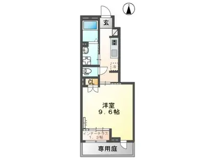 スターテラス蓮台寺(1K/1階)の間取り写真