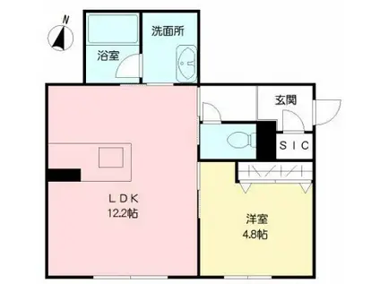 シャーメゾンPROST(1LDK/1階)の間取り写真