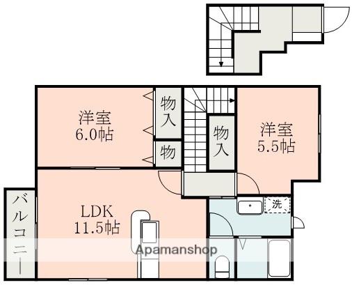 レジデンスウエノ(2LDK/2階)の間取り写真